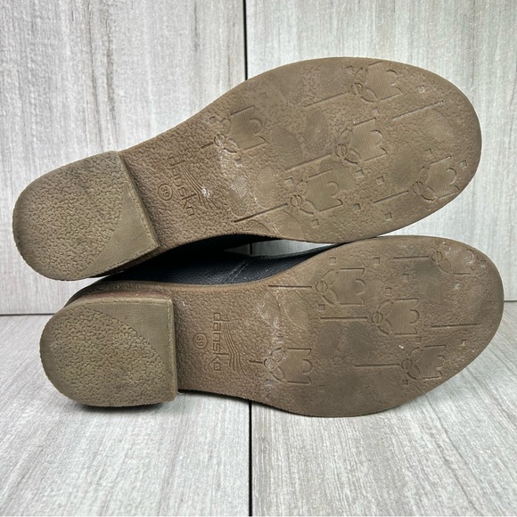 Dansko Becki Black Leather Waterproof Heeled Ankle Boots Women’s Size 9 EUR 39 - Picture 10 of 12